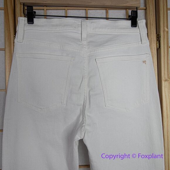 NEW Madewell Stovepipe Jeans in Pure White, 28 - Picture 10 of 16